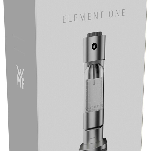 Element One kolsyremaskin med flaska, Rostfritt stål