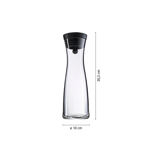 Basic glaskaraff 1,0 L, inbyggd sil för bla. Citronvatten 