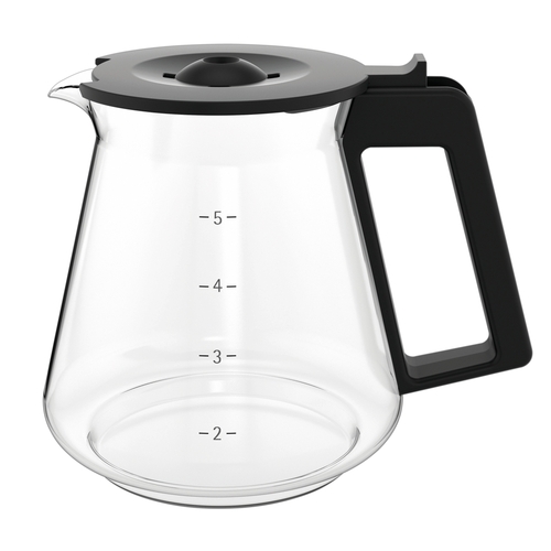 KitchenMinis kaffebryggare  med glaskanna 1-5 koppar, svart/stål 