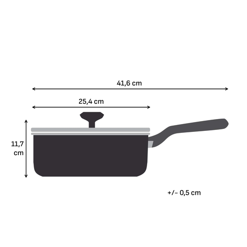 Traktörpanna 24 cm med lock, Excell Cook