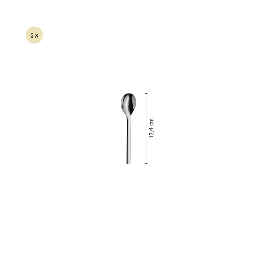 Nuova teskedar Set- 6 st (13,5 cm) Rostfritt stål Cromargan® 