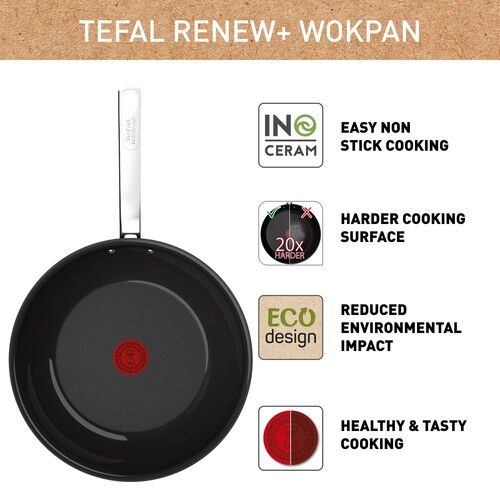 Renew+ Black Wokpanna 28 cm Svart 
