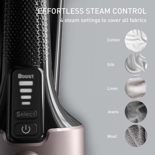 Pure Force 3-i-1 Steamer, Strykjärn & Rengöring, Svart & Rosa