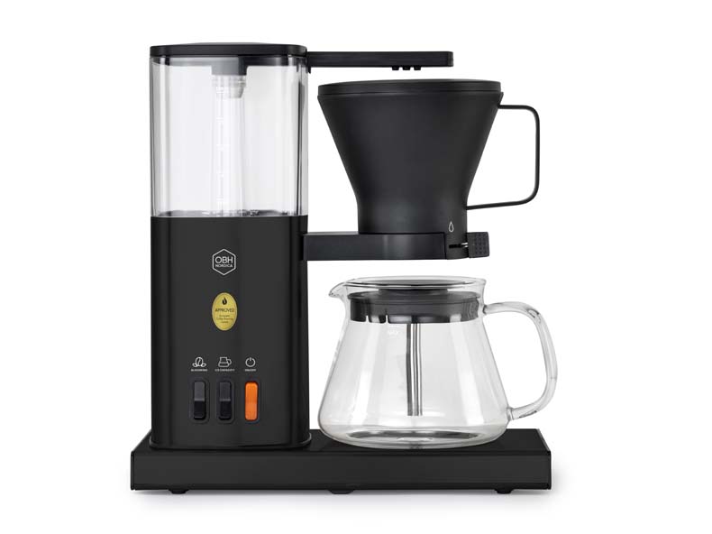 Kaffebryggarens kropp är tillverkad i aluminium