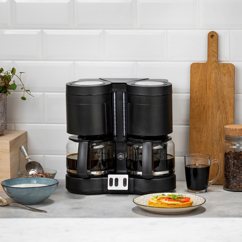 Duo Tech 2 Kaffebryggare i 1 Svart 20 koppar 
