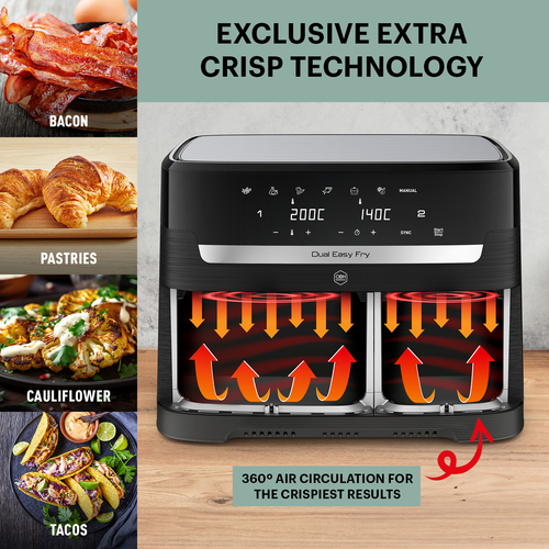 Dual Easy Fry - Air fryer - 8.3L