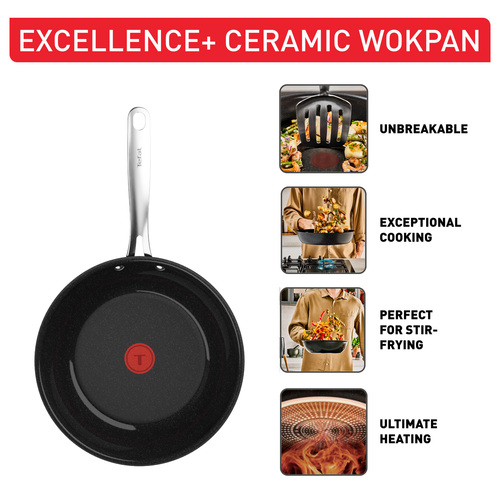 Excellence Plus Ceramic Wok panna 28 cm