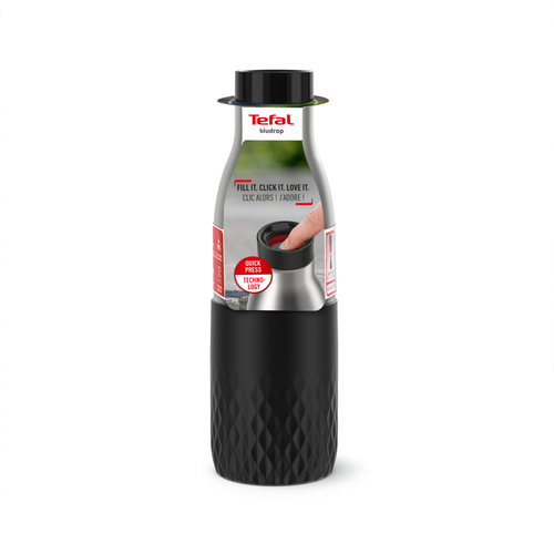 Bludrop Sleeve Vattenflaska i rostfritt stål 0,5L Svart 