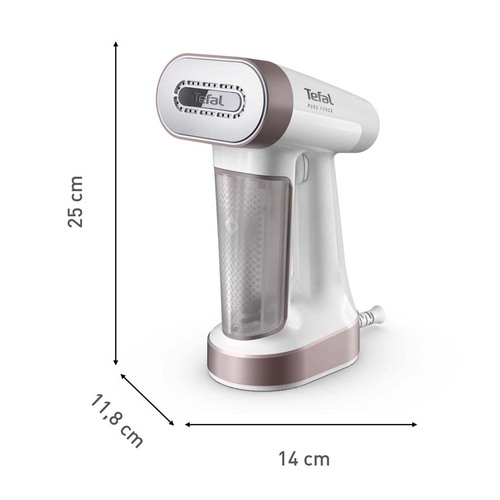 Pure Force 2-i-1 Steamer / Strykjärn, Vit & Rosa