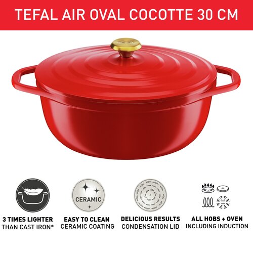 AIR Gryta Oval 30cm / 5,7L Röd 