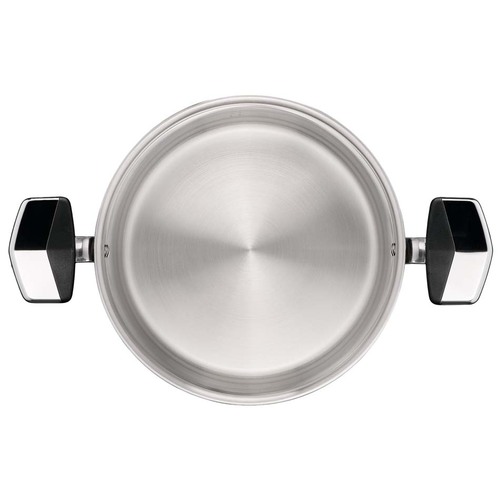Pastagryta 22 cm/6,6 l. med lock, Rostfritt stål Obelagd, Emotion Plus SS 