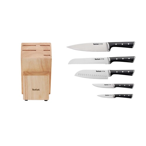 Ice Force Set Kökskniv Träblock + 5 knivar 