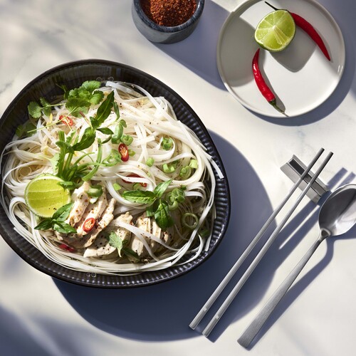 Nuova chopsticks, ätpinnar- 4 delar, Rostfritt stål Cromargan® 