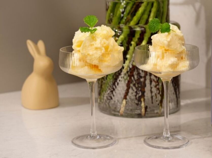 Mango och vaniljglass