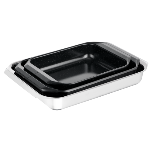 Ugnsforms-set 3 delar, Excellence Ceramic & Stainless Steel