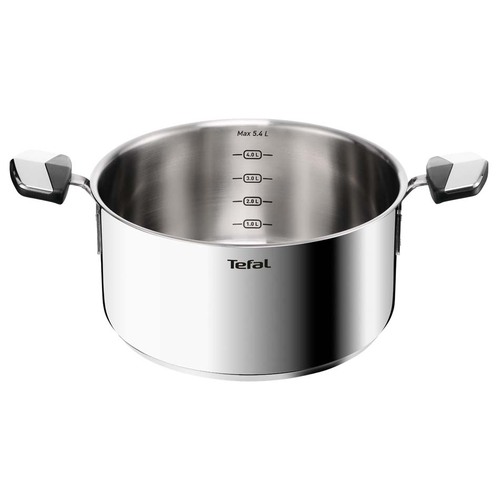 Gryta 24 cm/5,4L. med lock, Rostfritt stål Obelagd, Emotion Plus SS