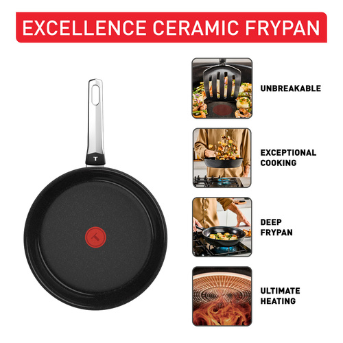 Excellence Ceramic traktörpanna 24 cm med lock