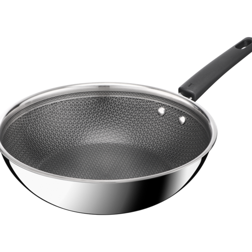 Emotion Plus Power SS Mesh Ptfe Wok pan 28 cm