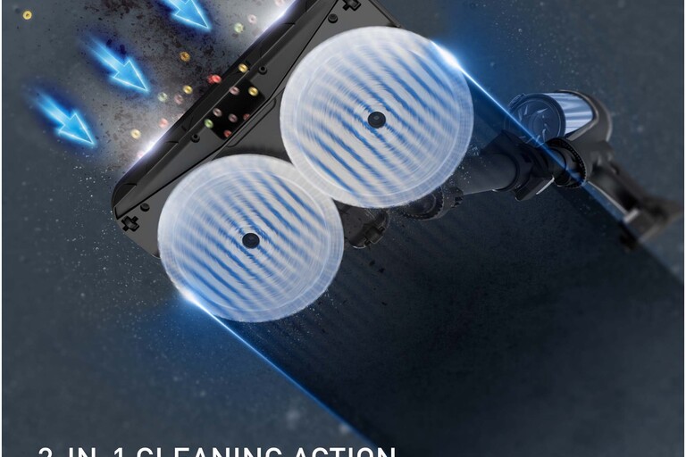 Aerospin- aqua head plockar enkelt upp partiklar