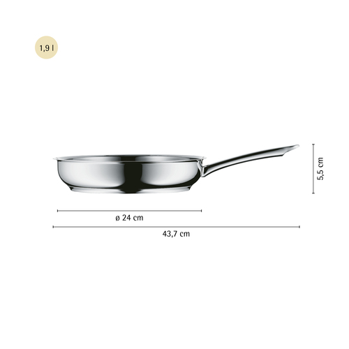 Profi stekpanna 24 cm, i rostfritt stål, 18/10 Cromargan® 