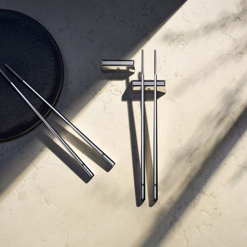 Nuova chopsticks, ätpinnar- 4 delar, Rostfritt stål Cromargan® 