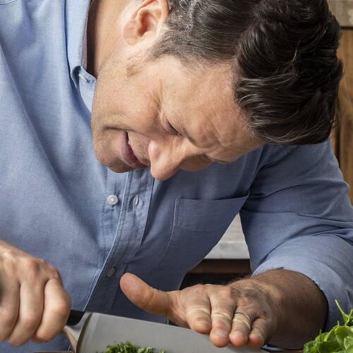 Jamie Oliver knivset 6 delar med träblock
