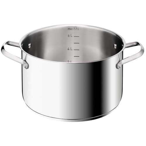 XL Gryta 26 cm/7,7 L med lock, Rostfritt stål Obelagd, Emotion Plus SS 
