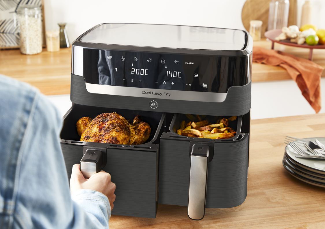 En air fryer designad för den moderna familjens behov