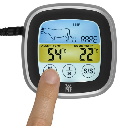 BBQ digital termometer med 5 nivåer/timer,  touch display 