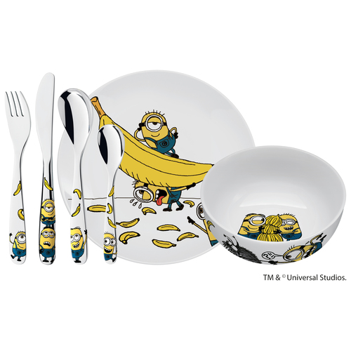 Minions barnservis set 6 delar, rostfritt stål 18/10 Cromargan® 