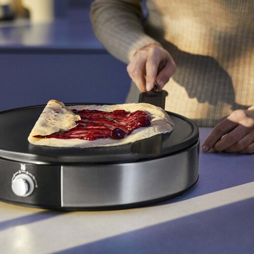 Lono crepejärn med Non-Stick, inkl. Crepes skrapa & spatel 