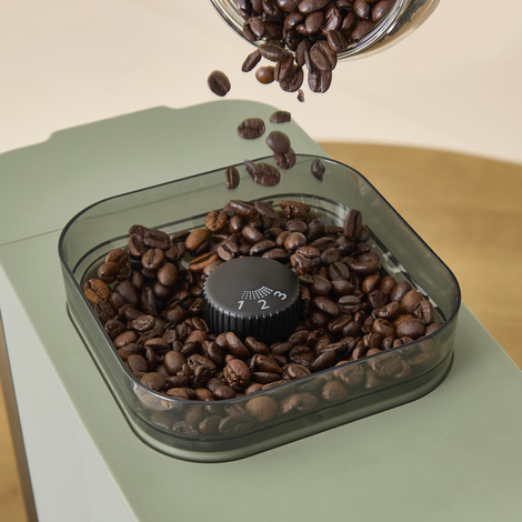 Du kan välja mellan fem olika nivåer av malda bönor på Coffee Crush Chrome och 3 nivåer på Coffee Crush Green Lichen