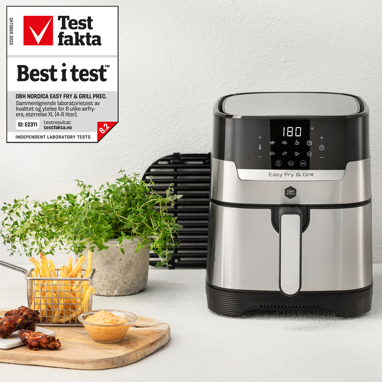 Easy Fry & Grill Precision+ 2in1 Air fryer Silver