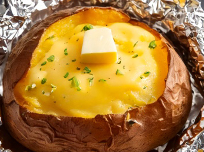 Bakad potatis med vitlökssmör