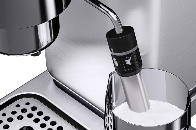 Inbyggt ång- och mjölkmunstycke