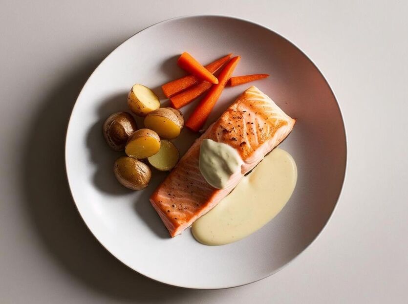 Lax med krämig citronsås