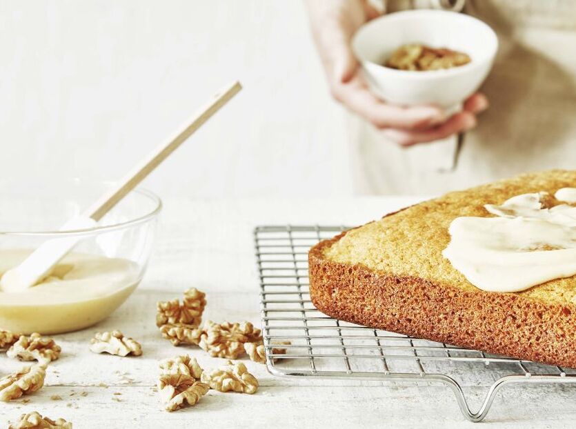 Kaffe- och valnötskaka