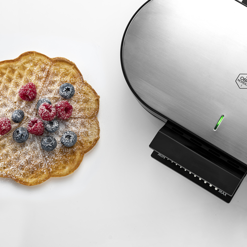 Deluxe Våffeljärn Dubbel 2 Våfflor Rostfritt Stål 